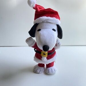 Peanuts Snoopy Santa Dog Toy - Red, White, and Black